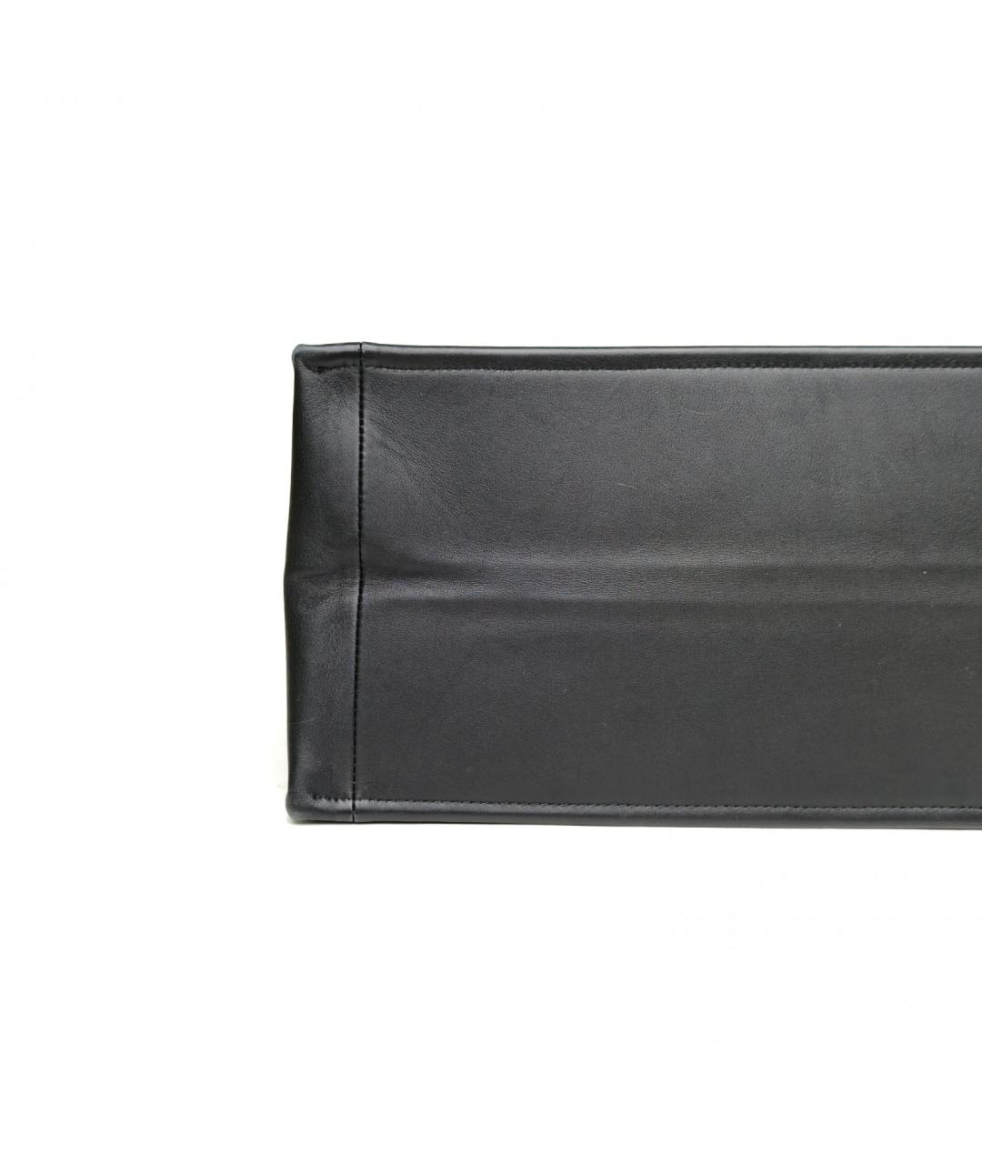 CHRISTIAN DIOR Черная кожаная сумка тоут, фото 7