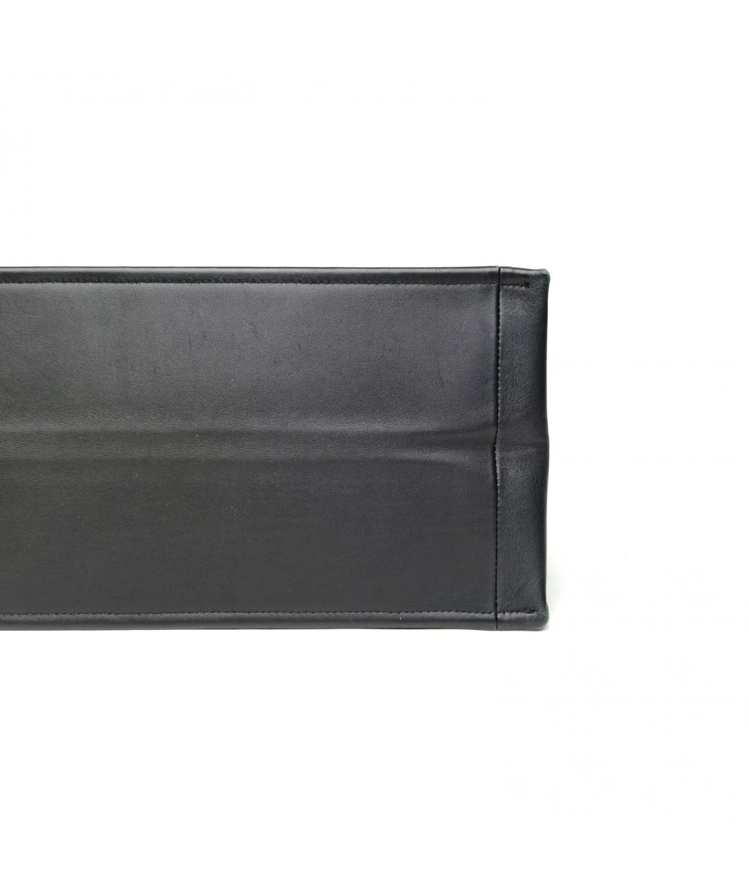 CHRISTIAN DIOR Черная кожаная сумка тоут, фото 6