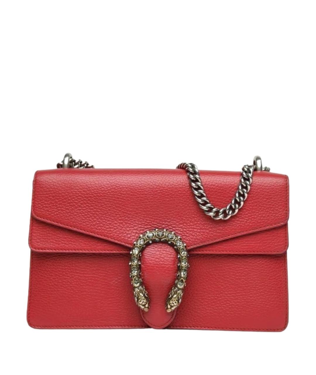 GUCCI Красная кожаная сумка через плечо, фото 1