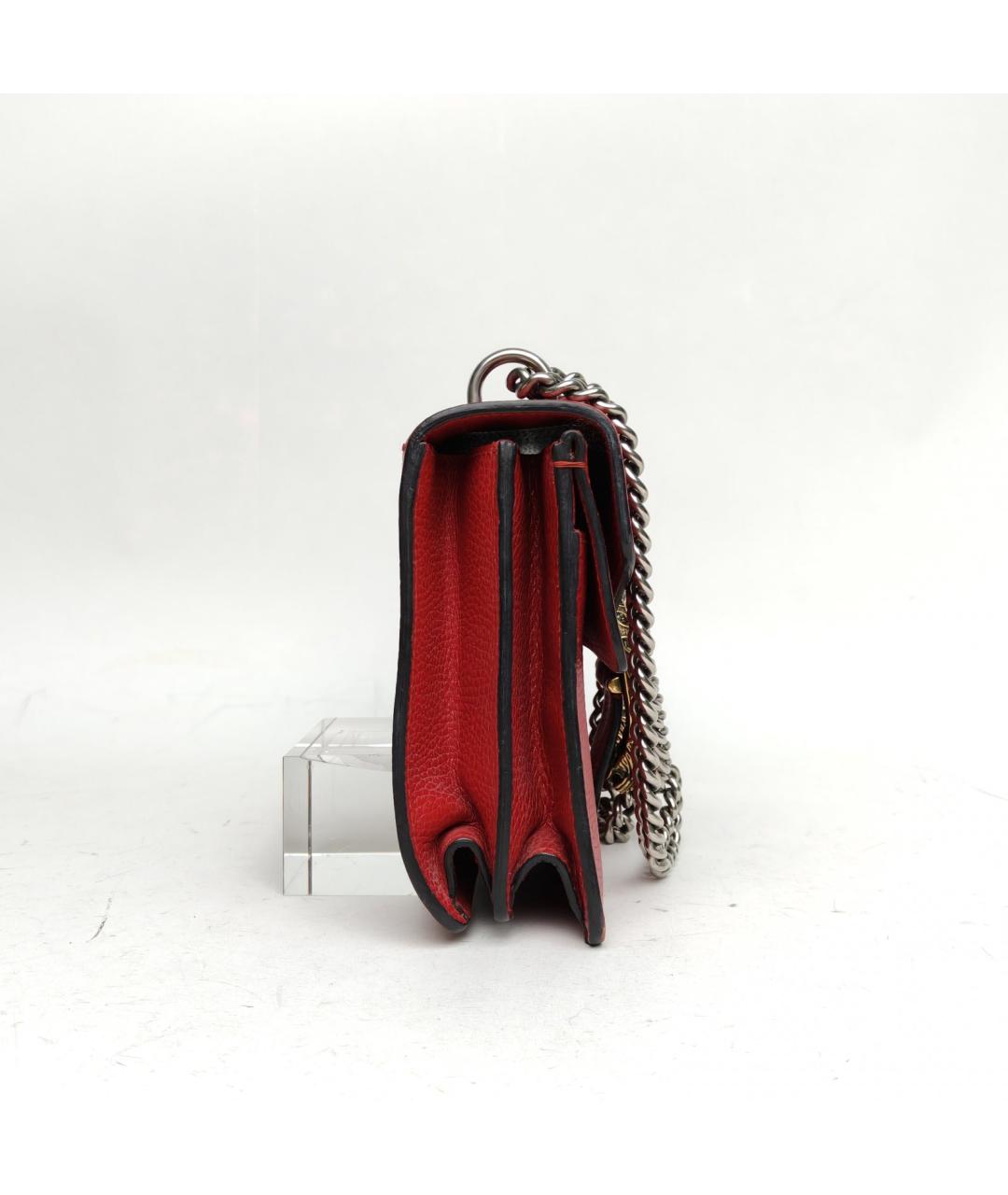 GUCCI Красная кожаная сумка через плечо, фото 3