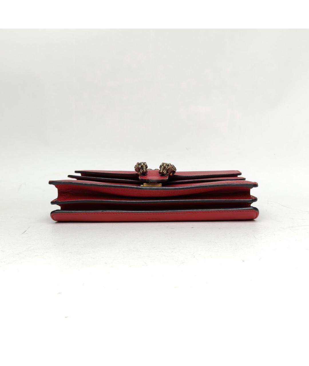 GUCCI Красная кожаная сумка через плечо, фото 6