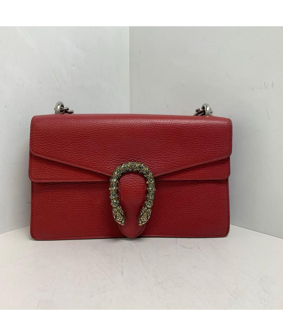 GUCCI Красная кожаная сумка через плечо, фото 9