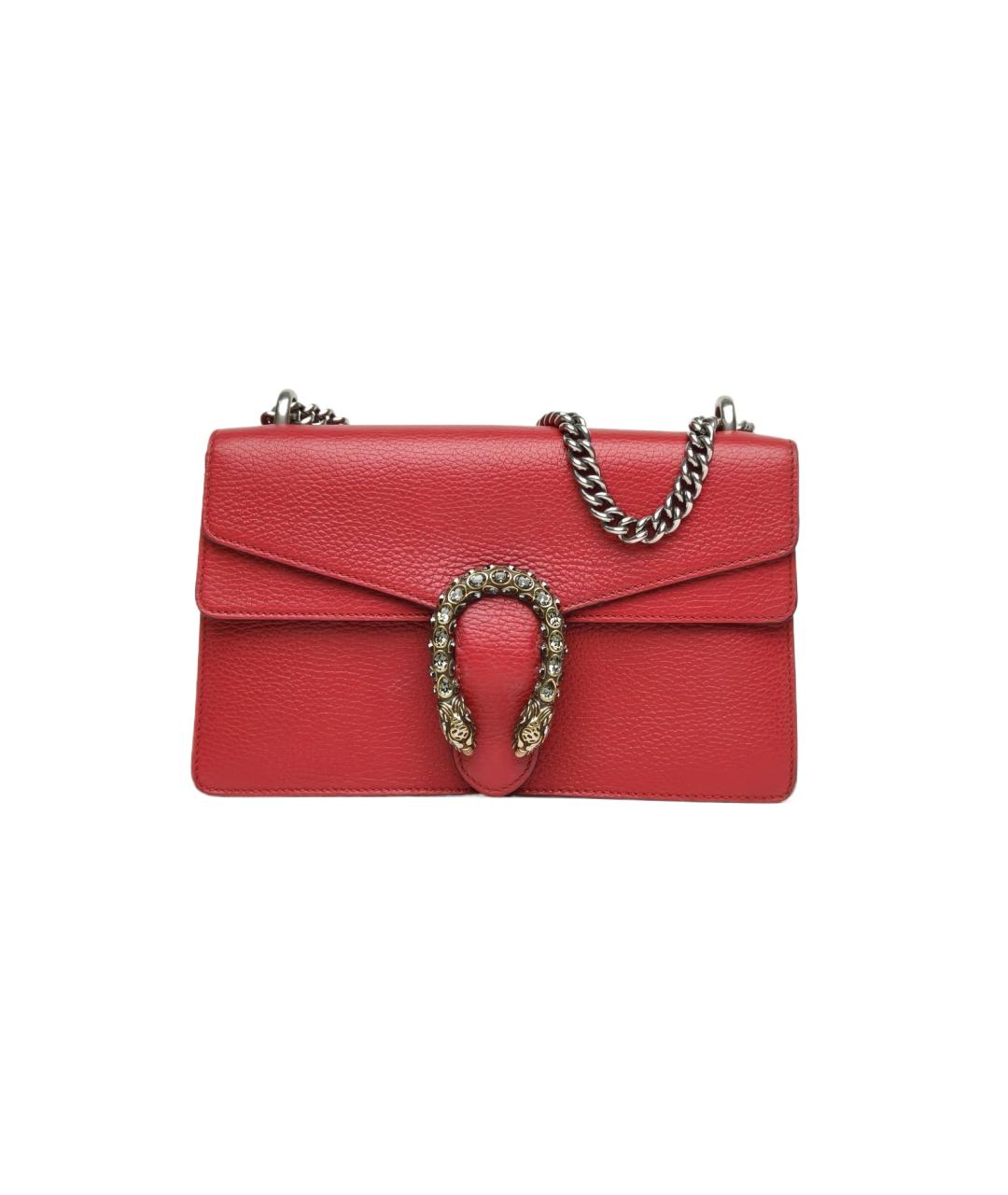 GUCCI Красная кожаная сумка через плечо, фото 10