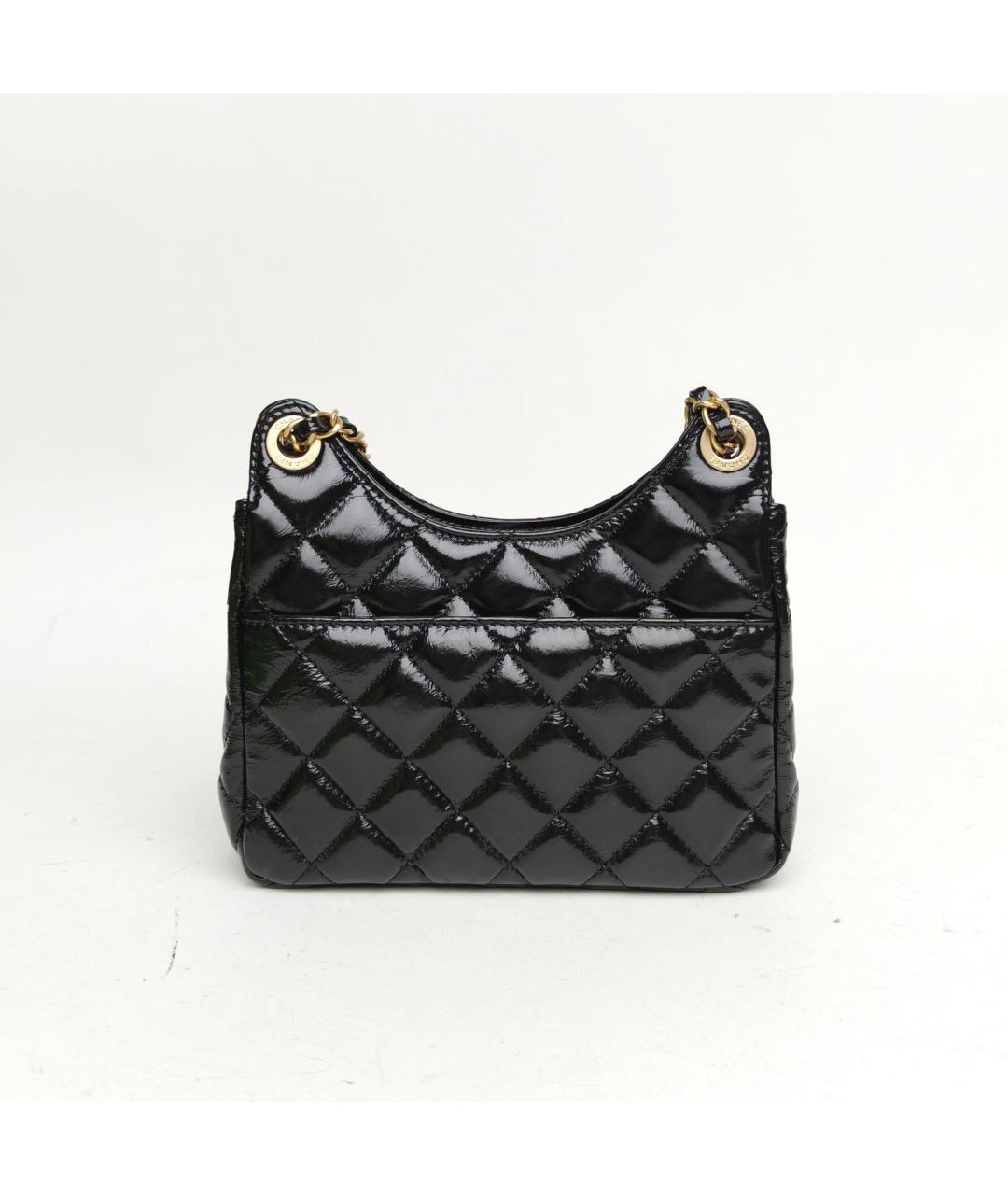 CHANEL Черная кожаная сумка через плечо, фото 4