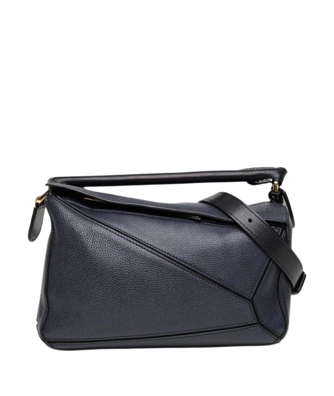 LOEWE Темно-синяя кожаная сумка через плечо, фото 1