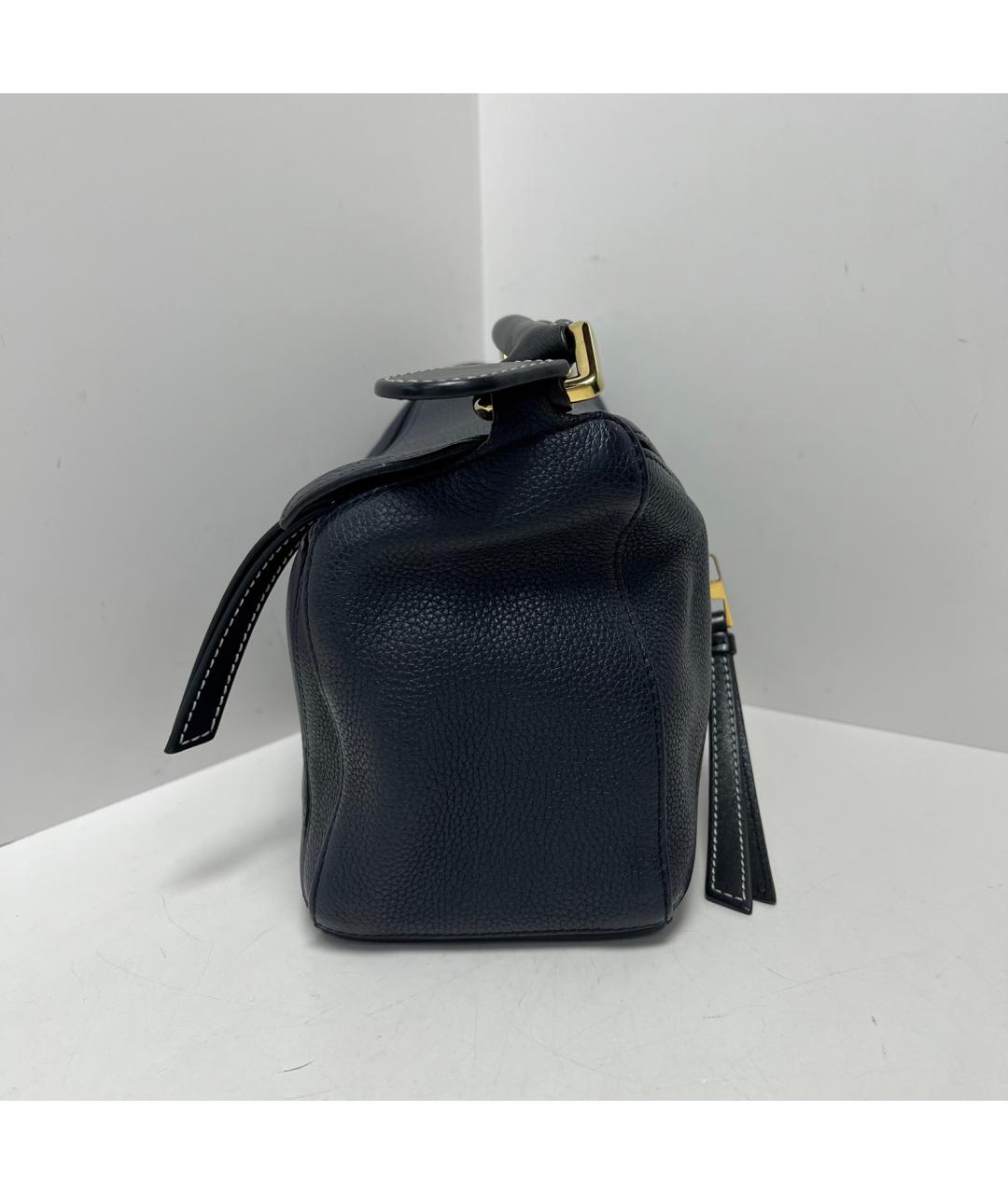 LOEWE Темно-синяя кожаная сумка через плечо, фото 9