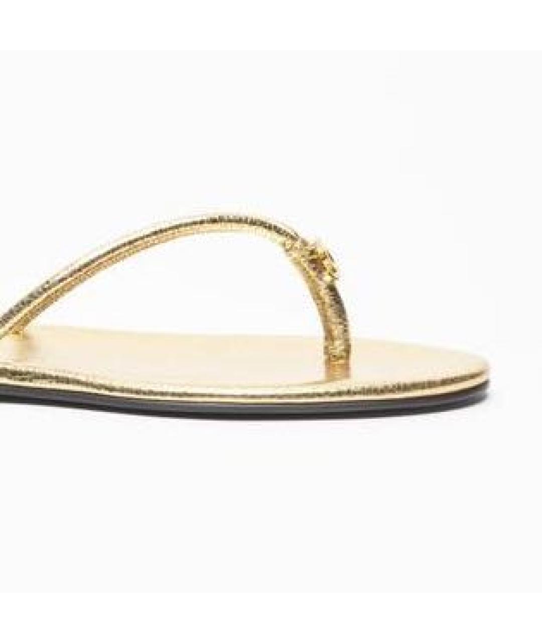 CHANEL Желтые кожаные шлепанцы, фото 2