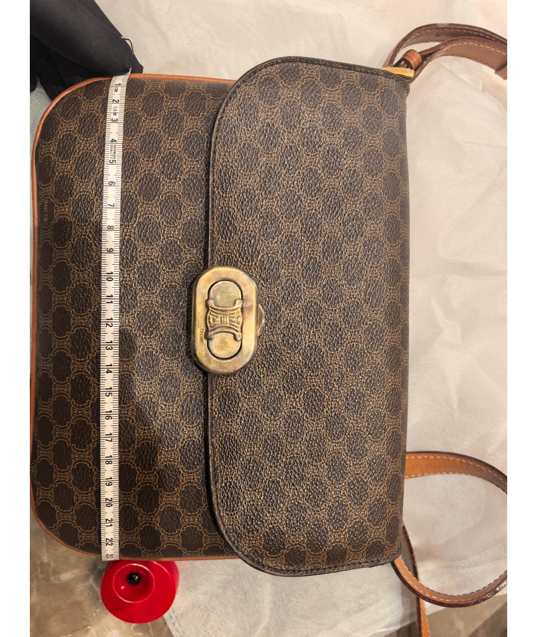 CELINE Коричневая сумка через плечо, фото 9