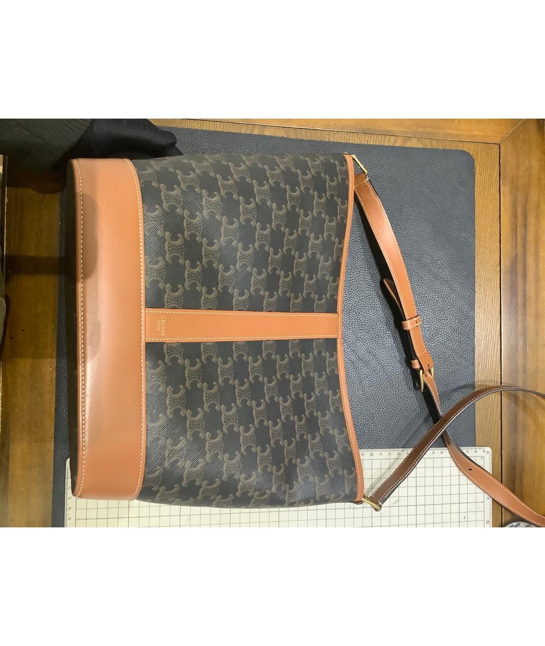 CELINE Коричневая сумка через плечо, фото 8