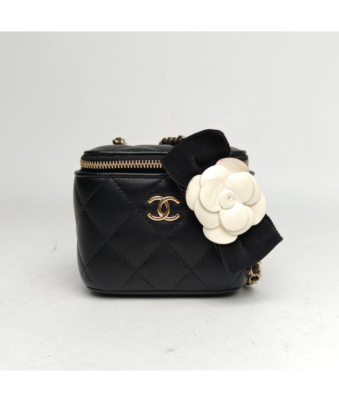 CHANEL Черная кожаная сумка через плечо, фото 2