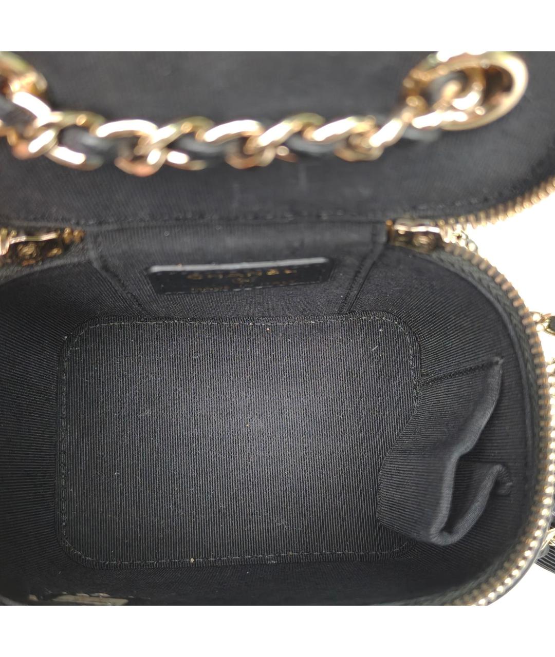 CHANEL Черная кожаная сумка через плечо, фото 8