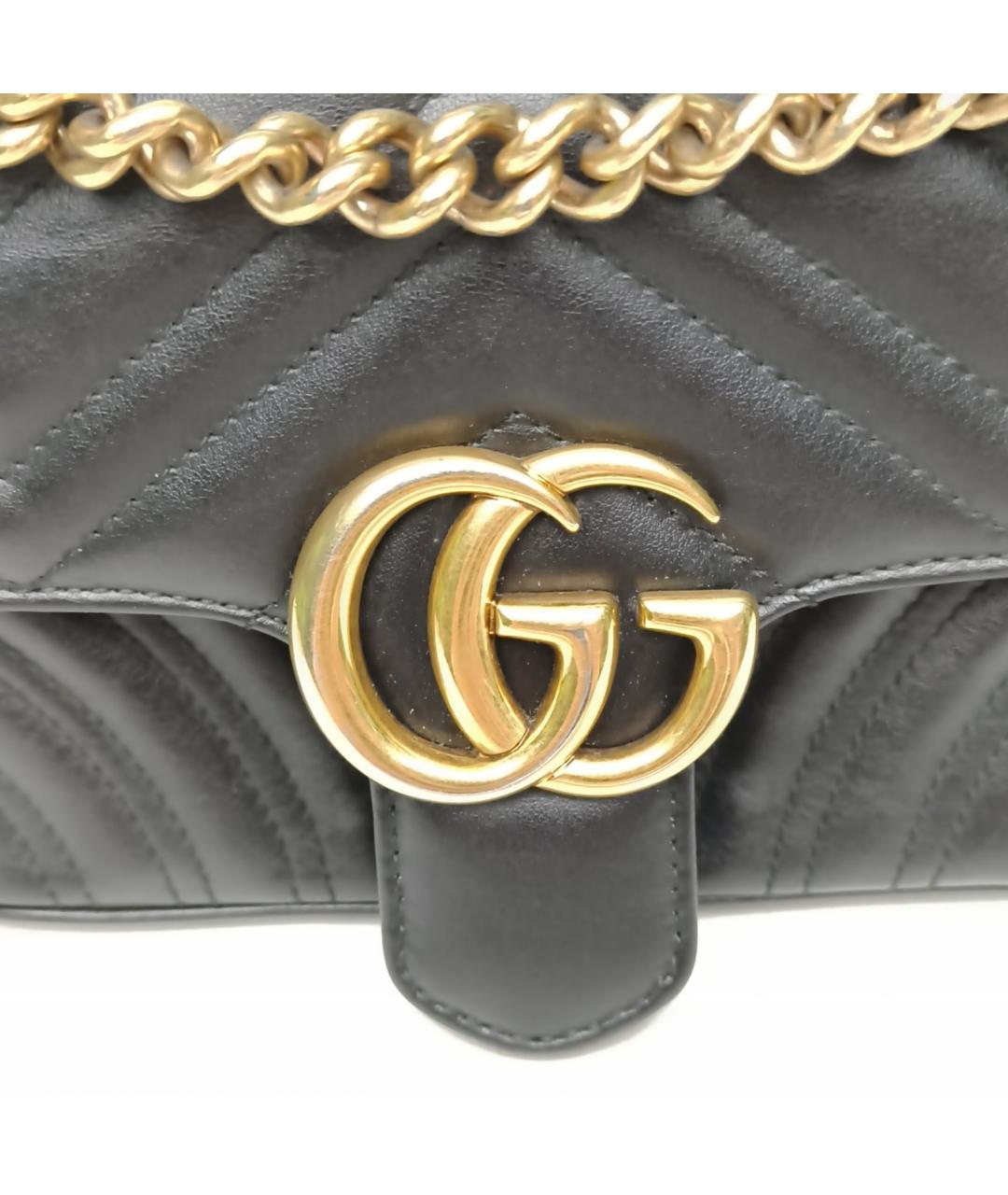 GUCCI Черная кожаная сумка через плечо, фото 8