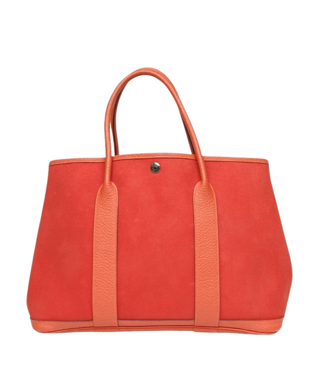 HERMES Оранжевая сумка с короткими ручками, фото 1