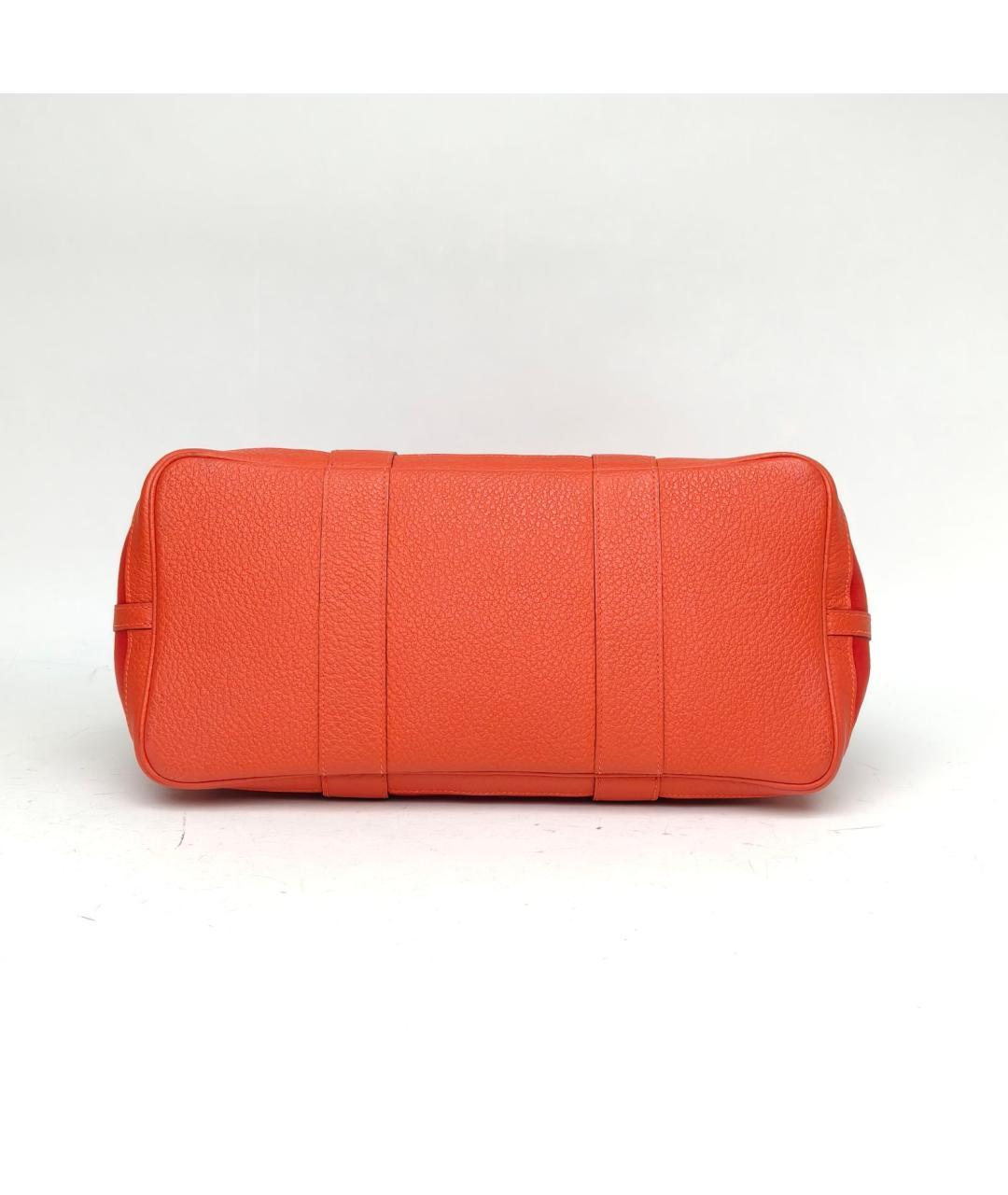 HERMES Оранжевая сумка с короткими ручками, фото 6