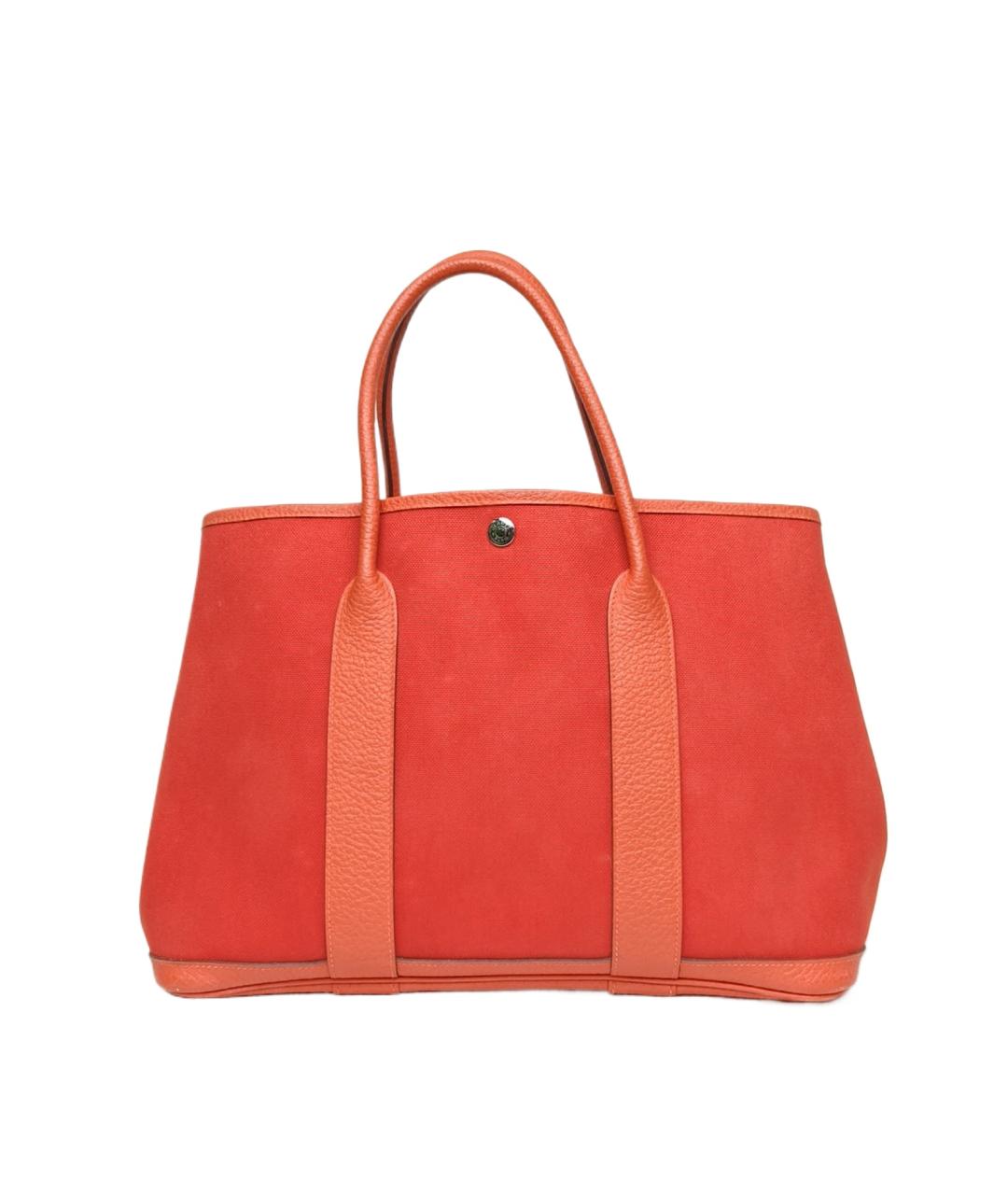 HERMES Оранжевая сумка с короткими ручками, фото 10
