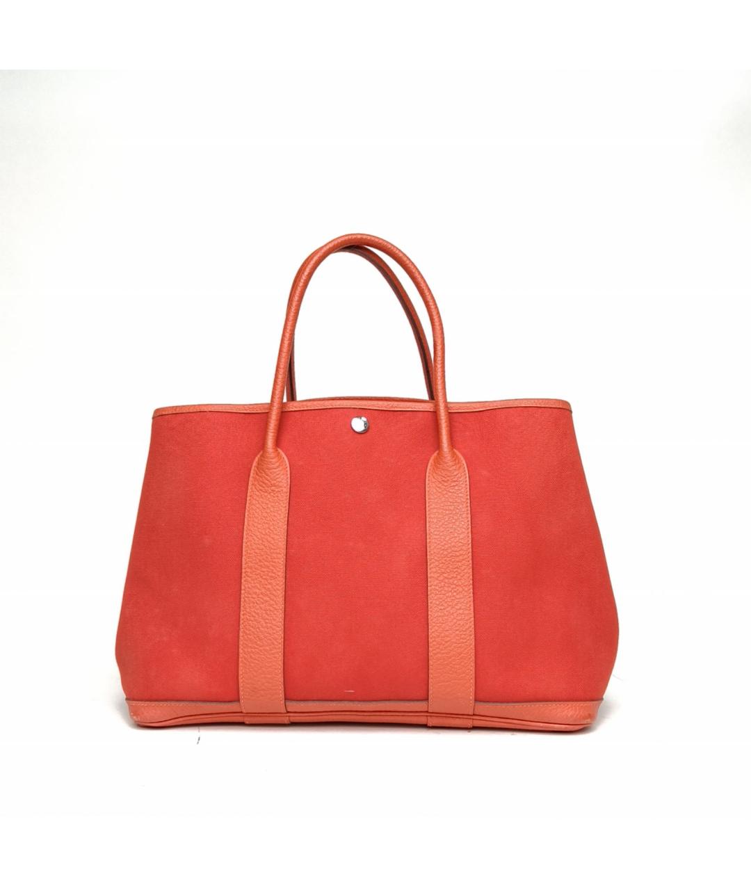 HERMES Оранжевая сумка с короткими ручками, фото 4