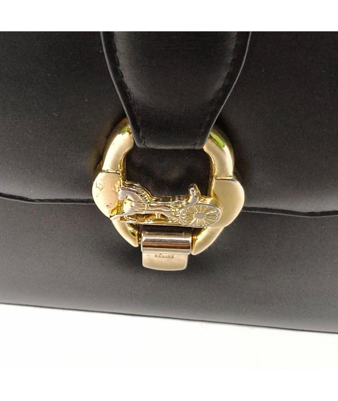 CELINE Черная кожаная сумка через плечо, фото 8