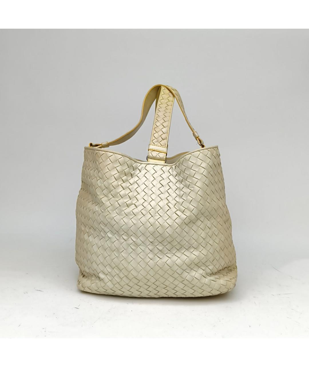 BOTTEGA VENETA Желтая кожаная сумка через плечо, фото 5