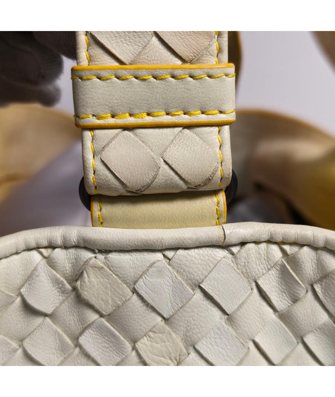 BOTTEGA VENETA Желтая кожаная сумка через плечо, фото 9