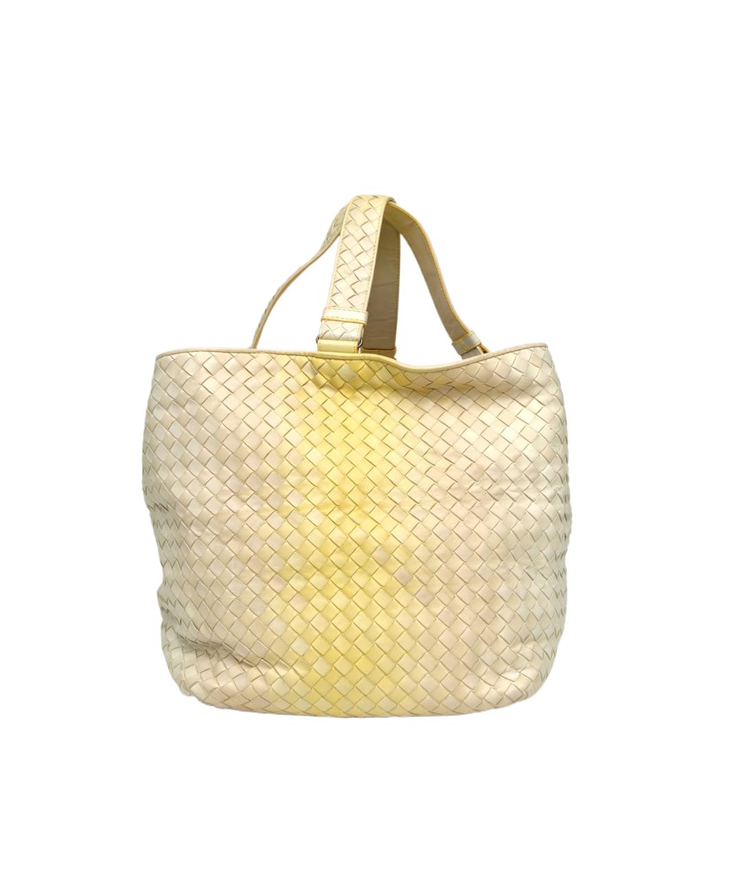 BOTTEGA VENETA Желтая кожаная сумка через плечо, фото 10