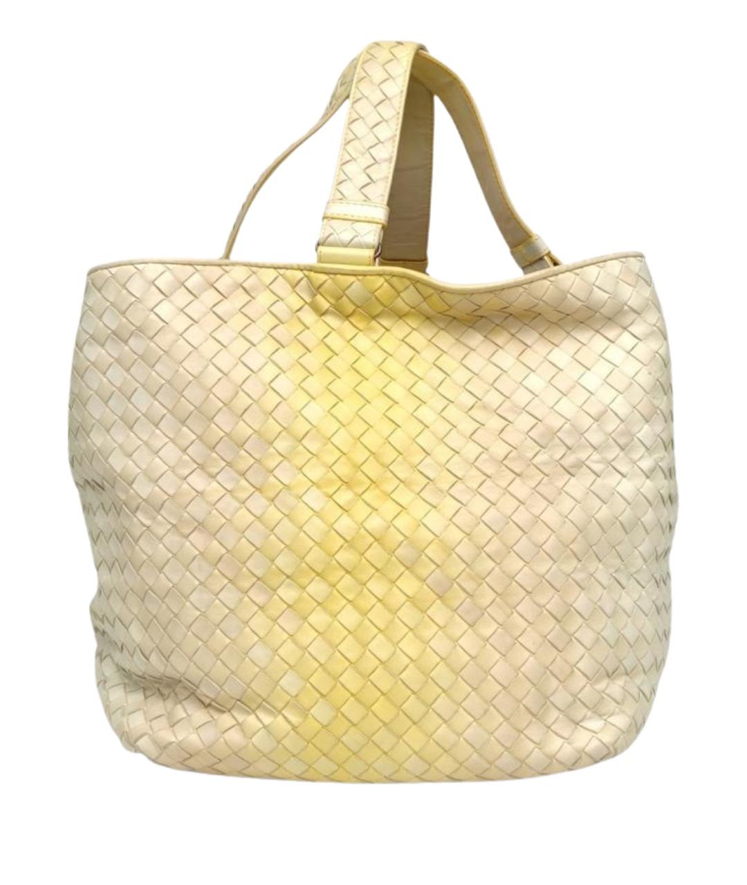 BOTTEGA VENETA Желтая кожаная сумка через плечо, фото 1