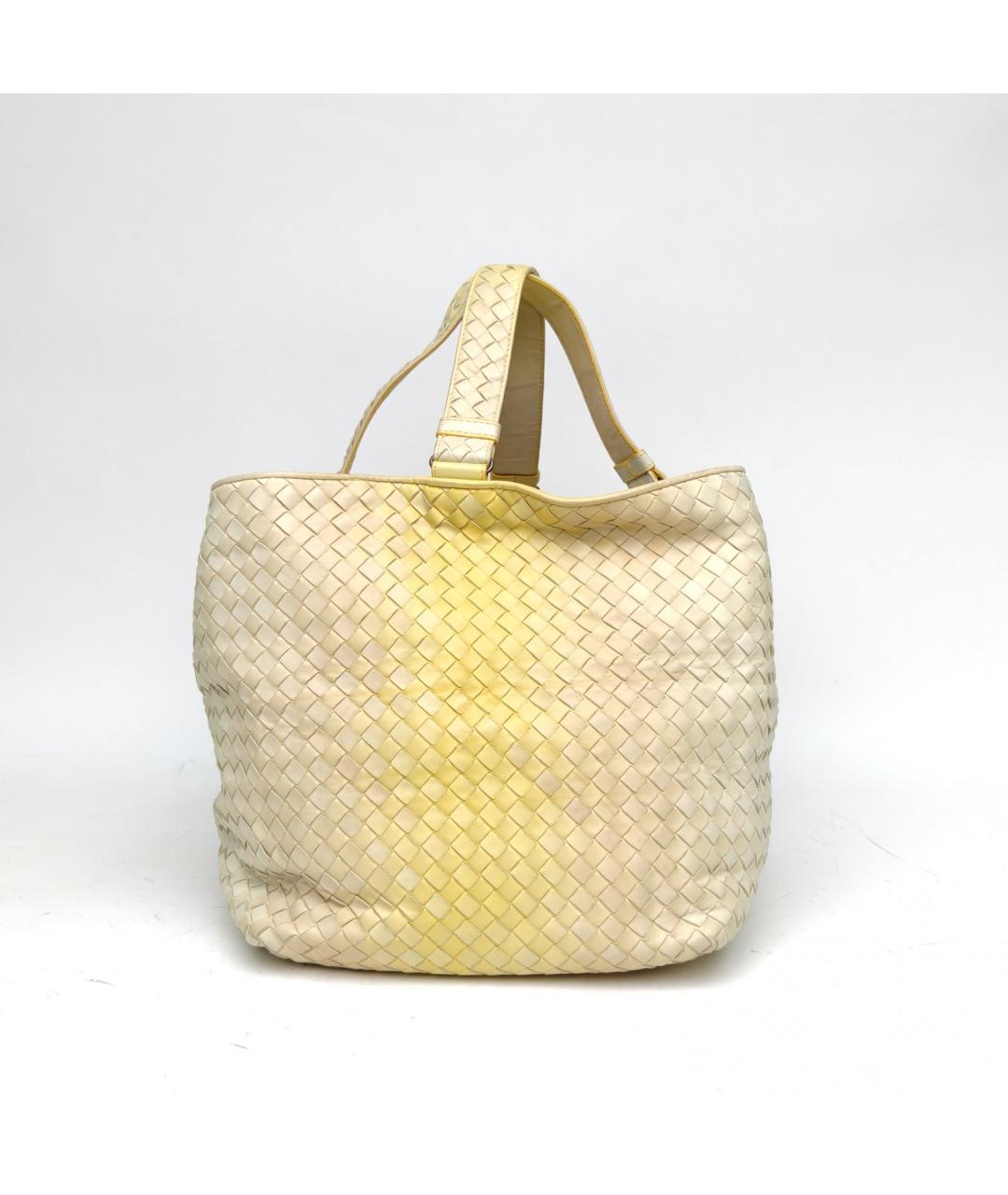 BOTTEGA VENETA Желтая кожаная сумка через плечо, фото 2