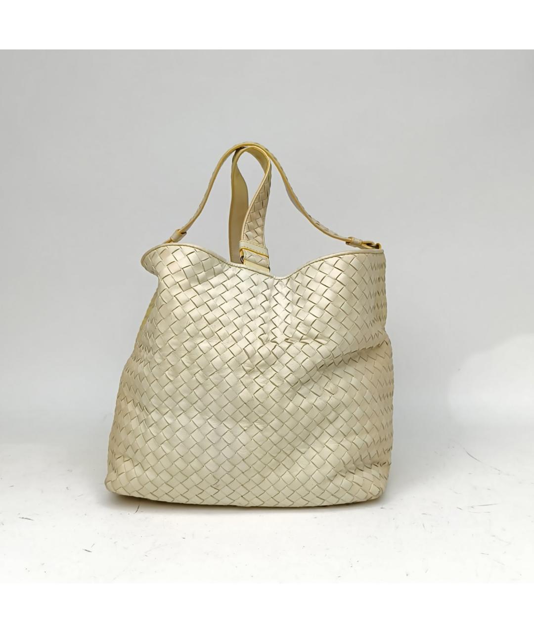 BOTTEGA VENETA Желтая кожаная сумка через плечо, фото 3