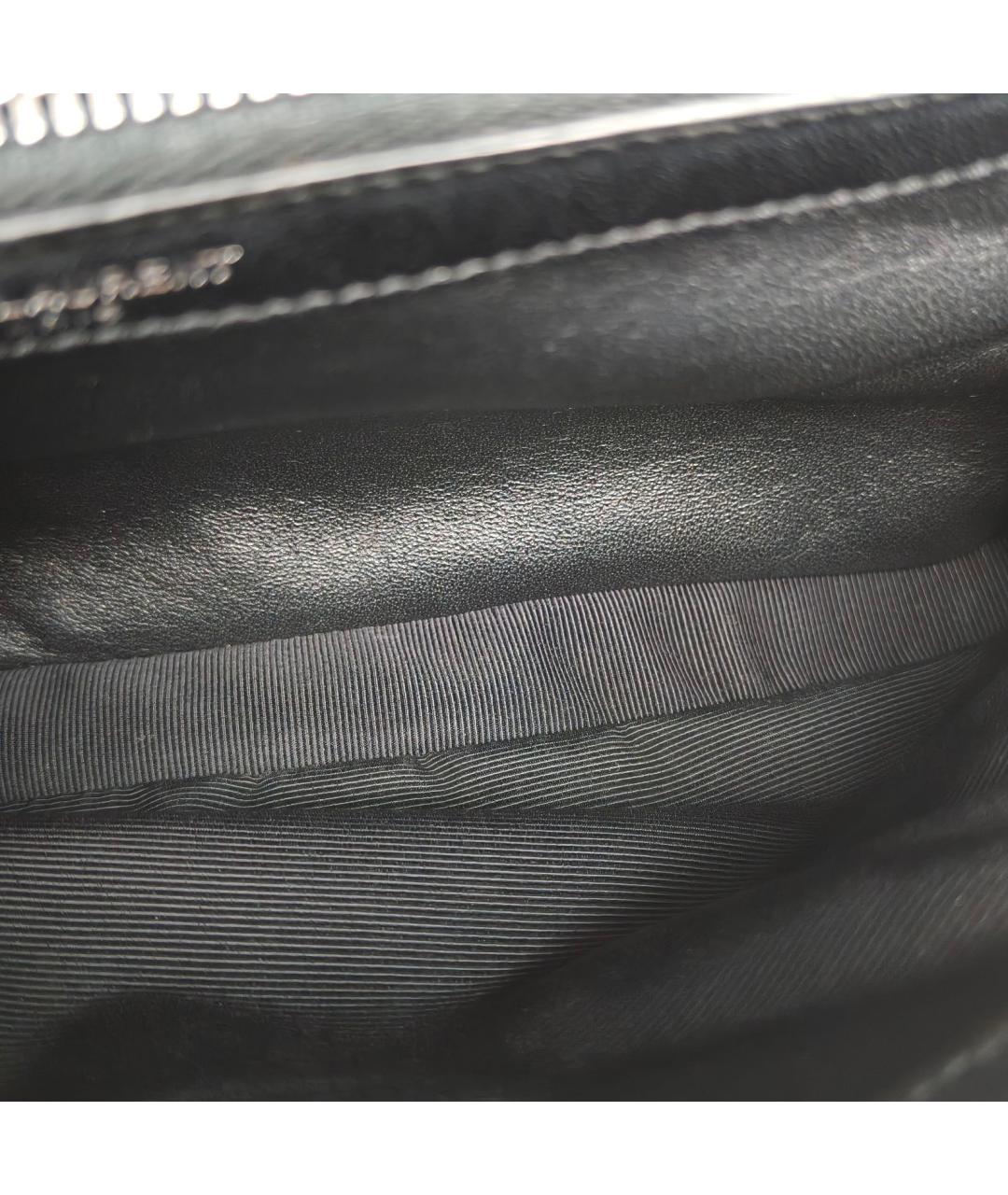 SAINT LAURENT Черная кожаная сумка через плечо, фото 8