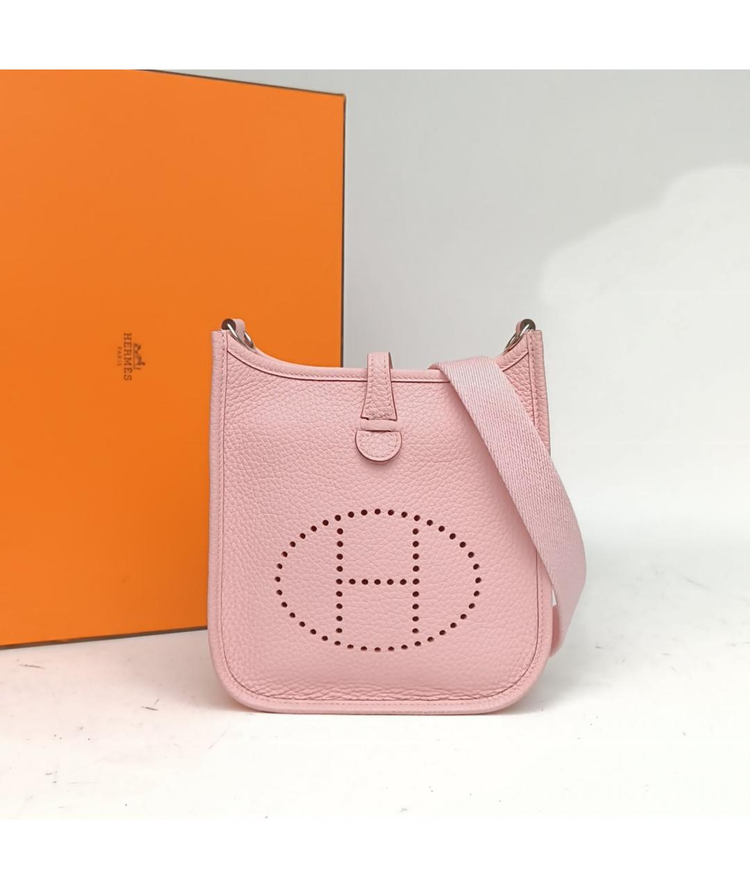 HERMES Розовая сумка через плечо, фото 8