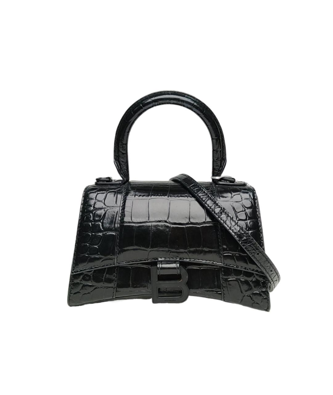 BALENCIAGA Черная кожаная сумка с короткими ручками, фото 10