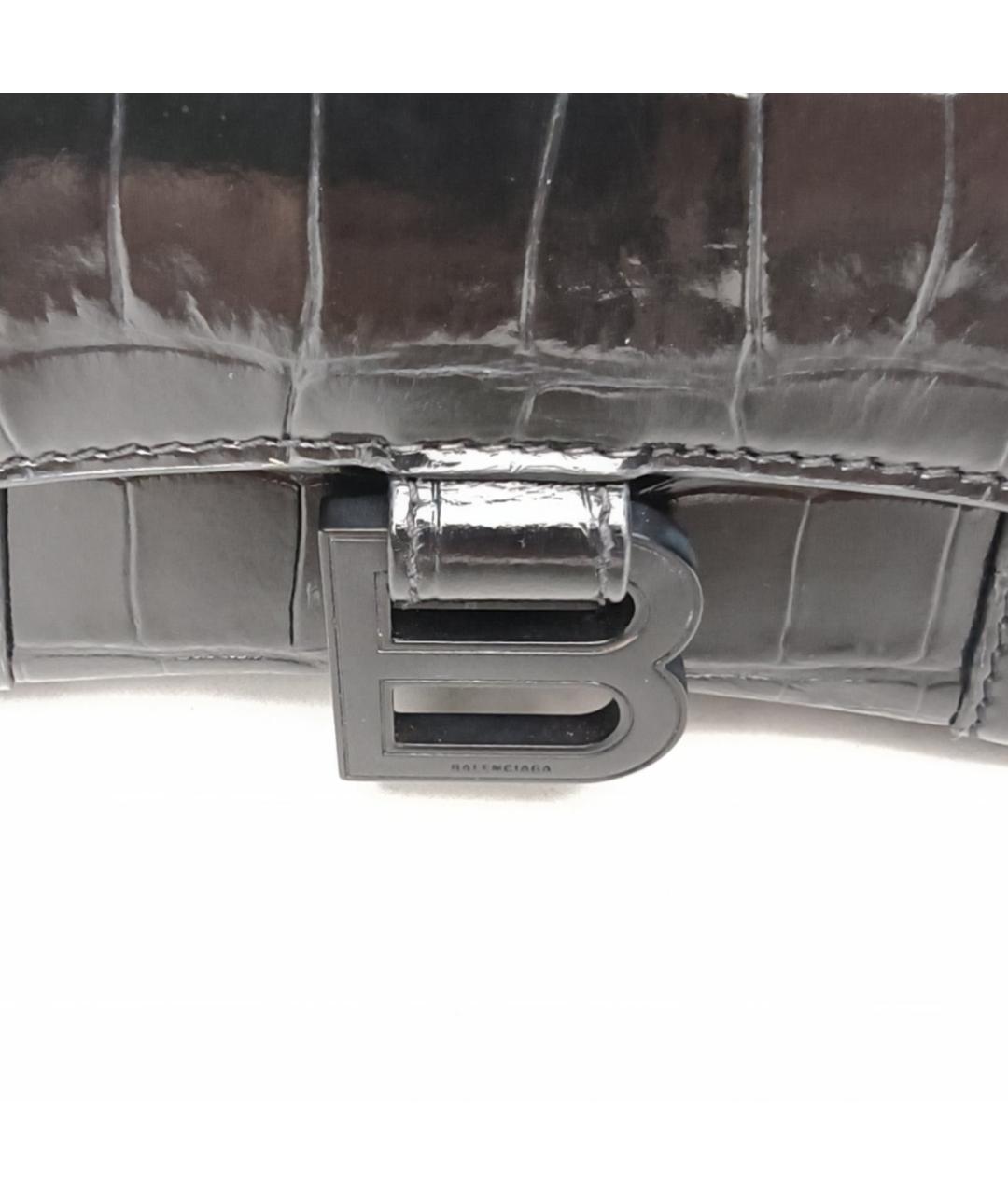 BALENCIAGA Черная кожаная сумка с короткими ручками, фото 7