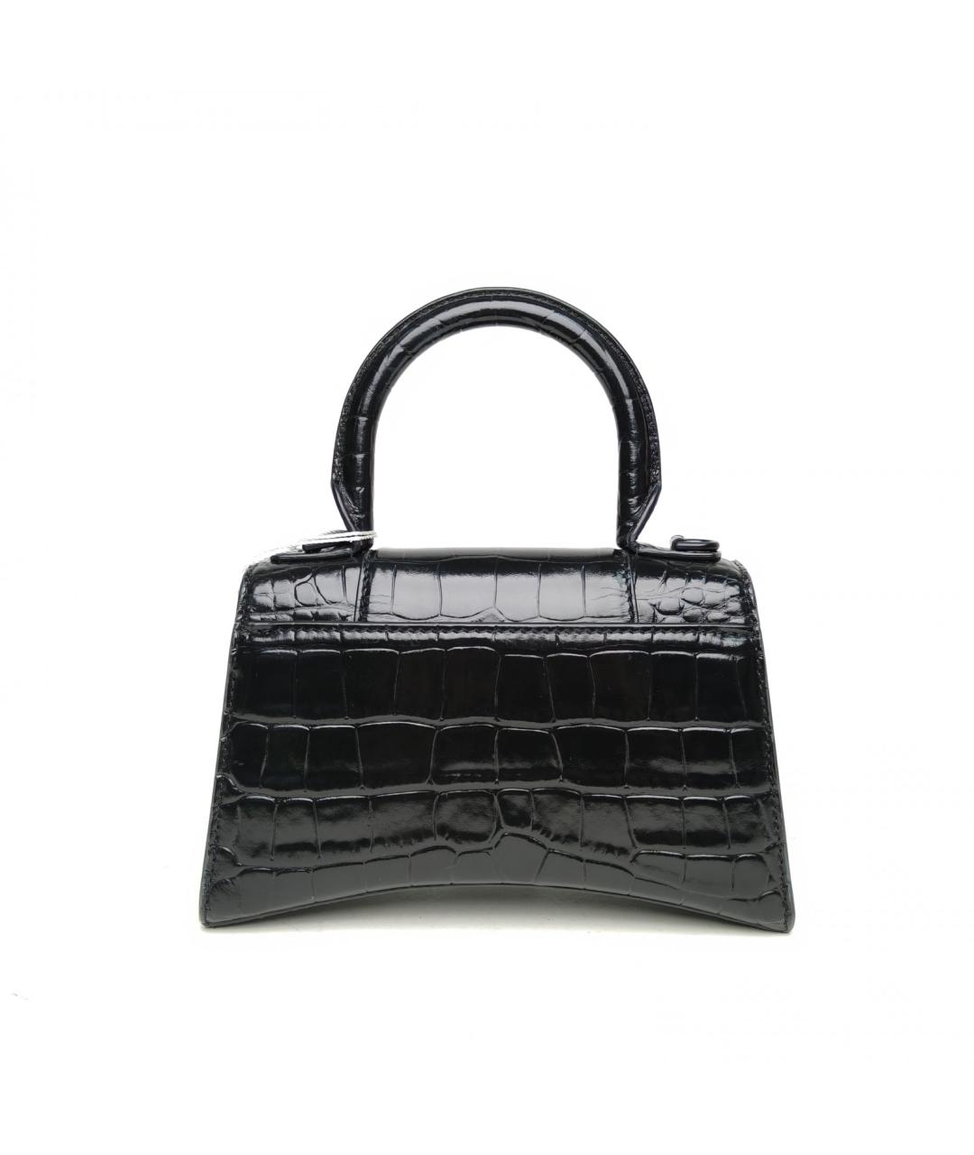 BALENCIAGA Черная кожаная сумка с короткими ручками, фото 4