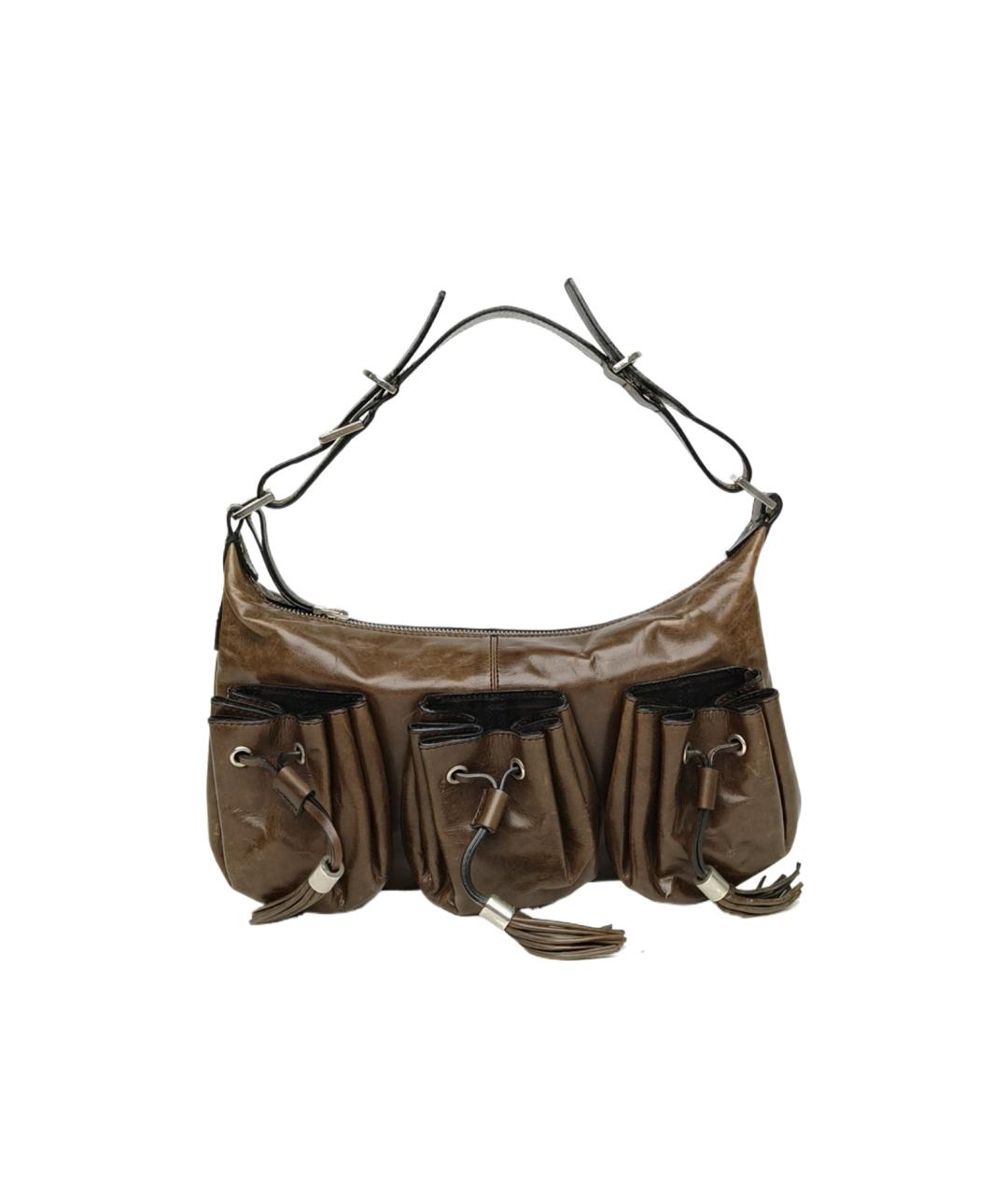 GIVENCHY Коричневая кожаная сумка с короткими ручками, фото 10