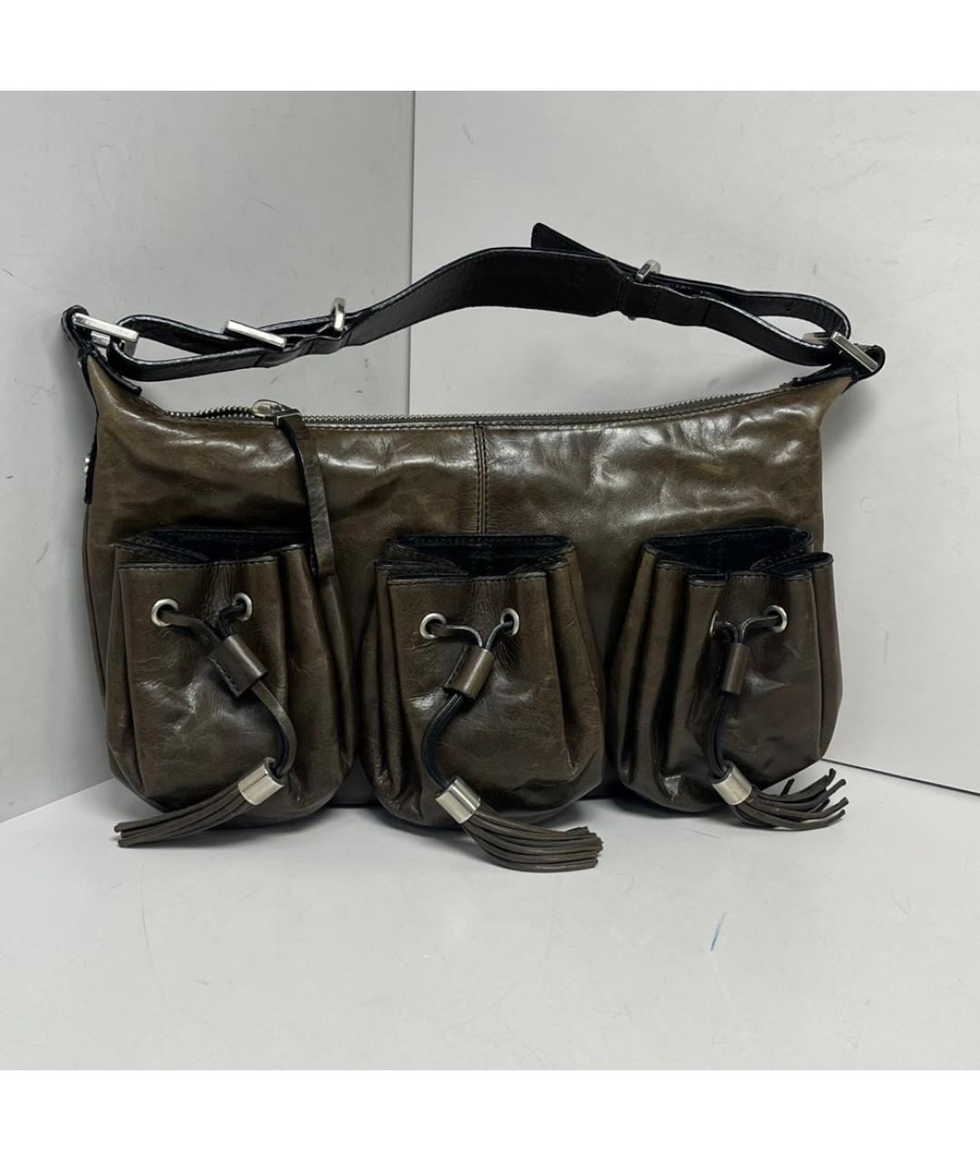 GIVENCHY Коричневая кожаная сумка с короткими ручками, фото 8