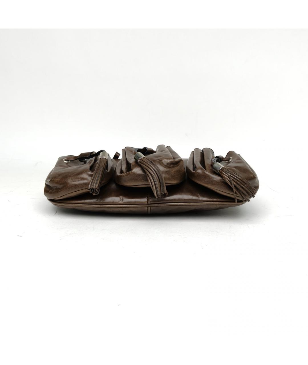 GIVENCHY Коричневая кожаная сумка с короткими ручками, фото 6