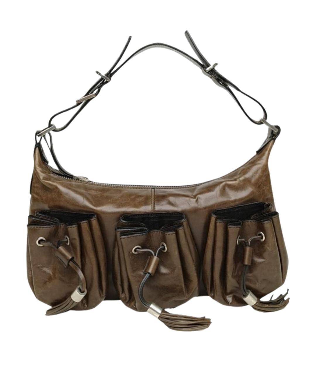 GIVENCHY Коричневая кожаная сумка с короткими ручками, фото 1