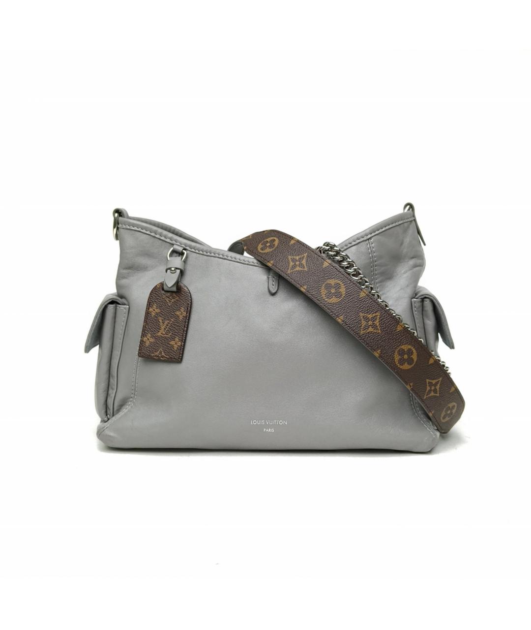 LOUIS VUITTON Серая кожаная сумка через плечо, фото 2