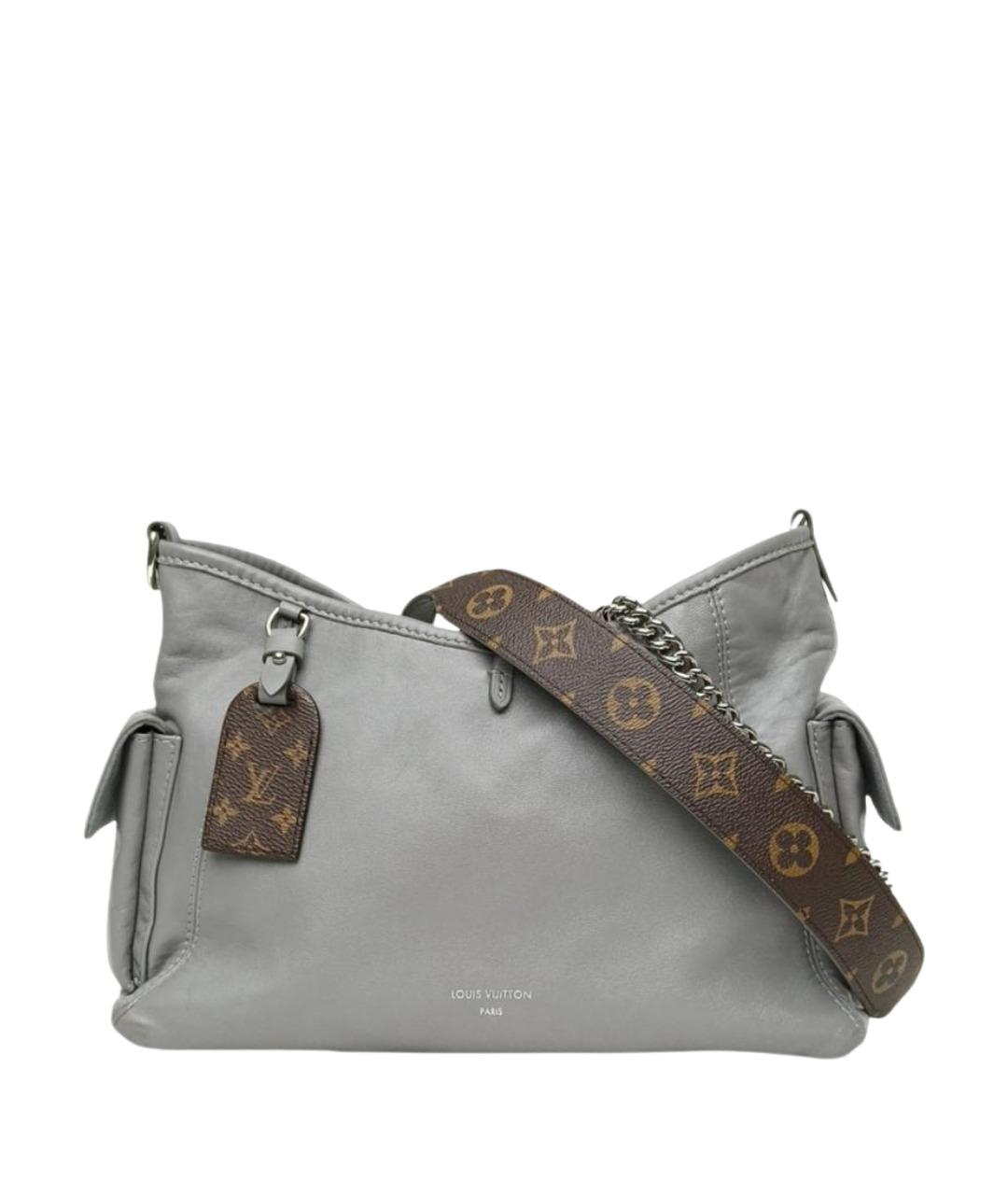 LOUIS VUITTON Серая кожаная сумка через плечо, фото 1