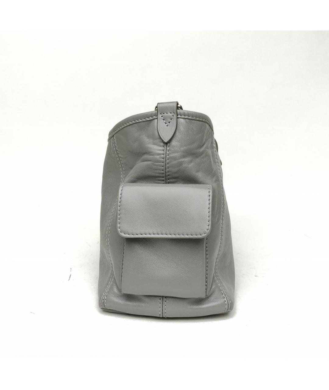 LOUIS VUITTON Серая кожаная сумка через плечо, фото 3
