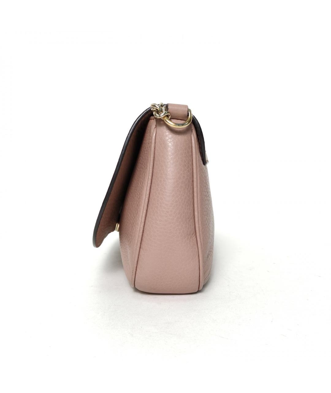 GUCCI Розовая кожаная сумка через плечо, фото 3