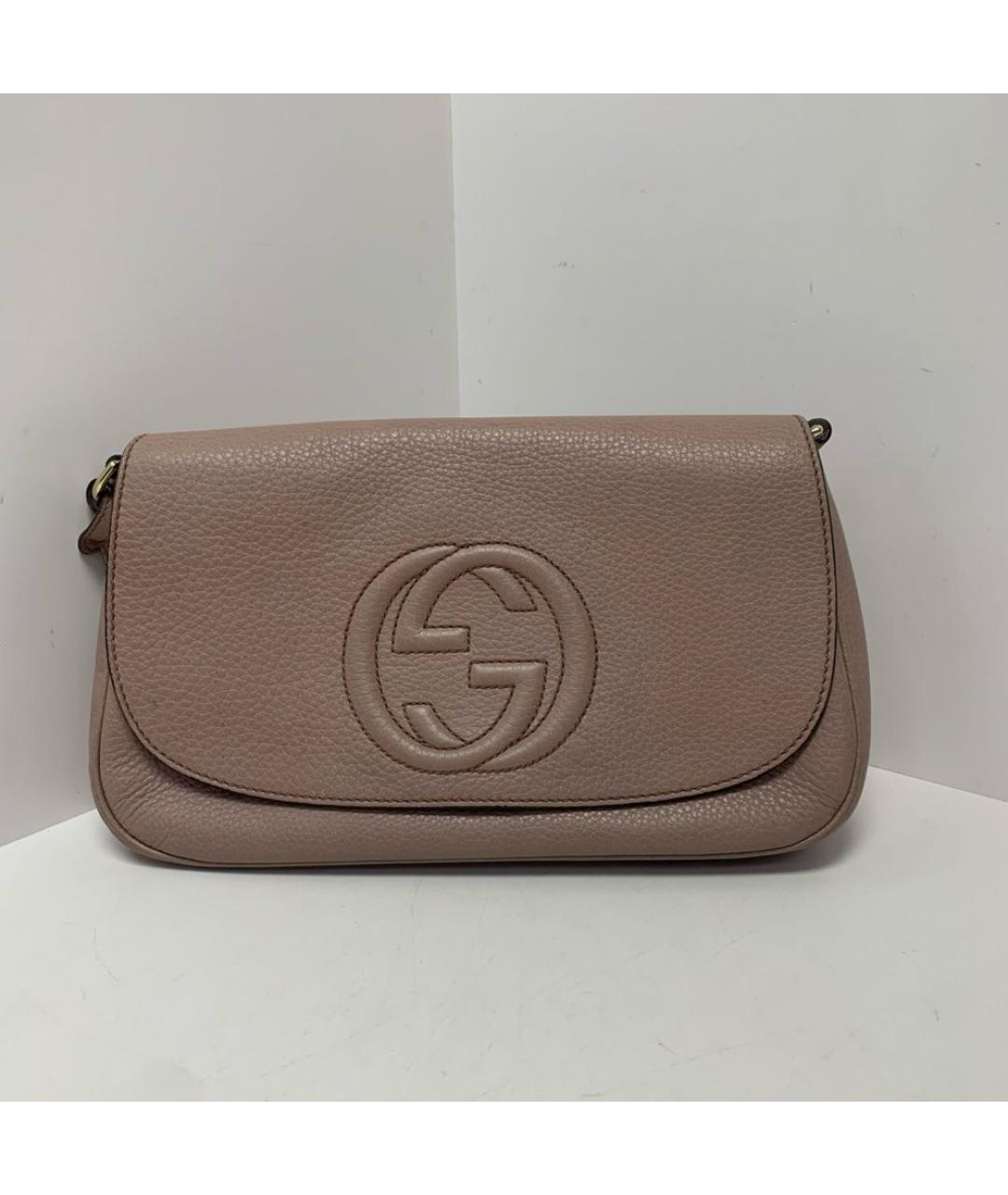 GUCCI Розовая кожаная сумка через плечо, фото 8