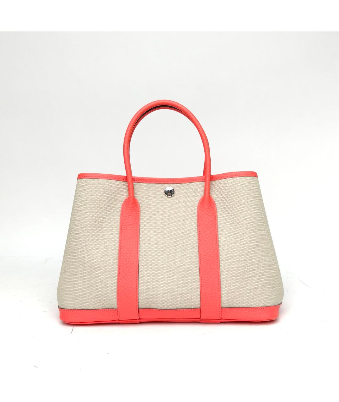 HERMES Оранжевая сумка с короткими ручками, фото 4