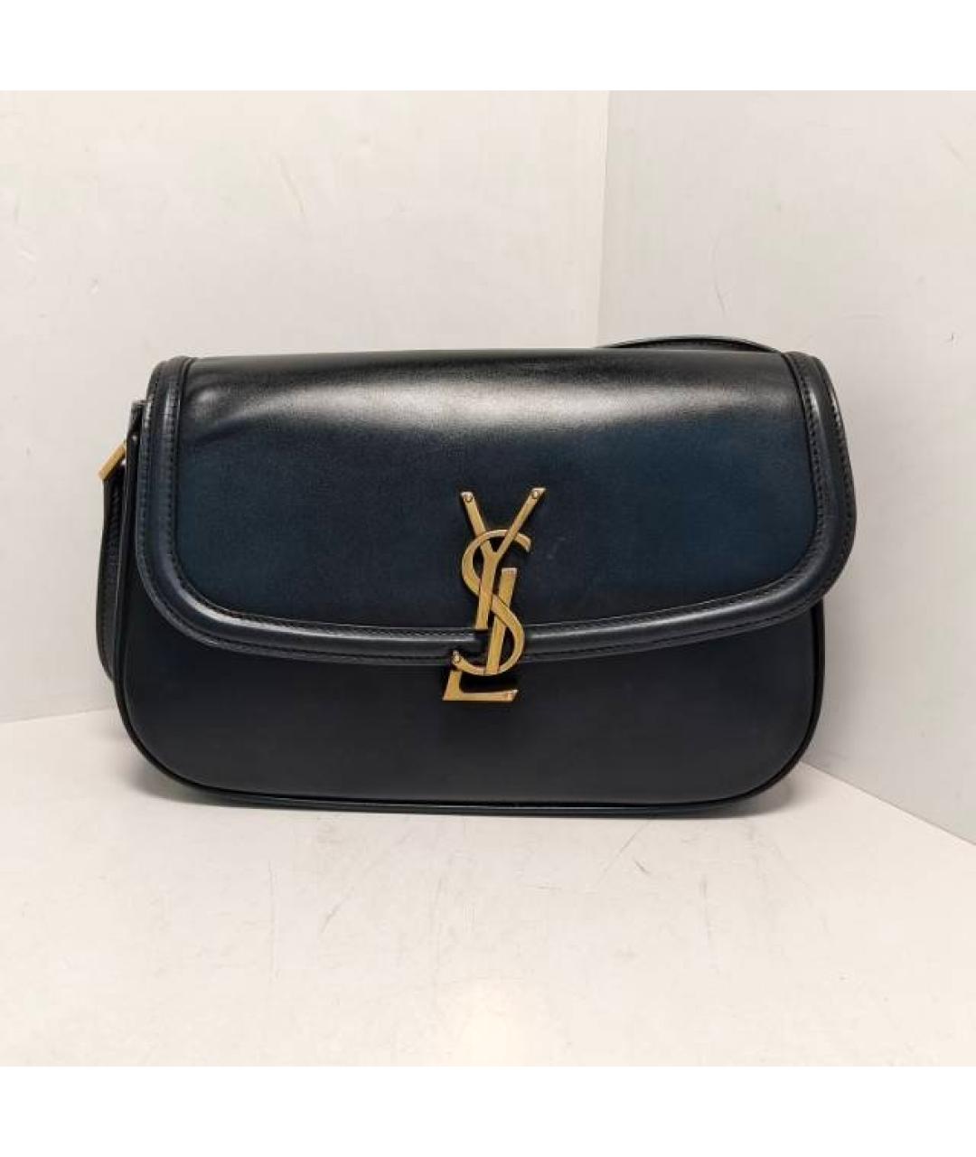 SAINT LAURENT Черная кожаная сумка через плечо, фото 9