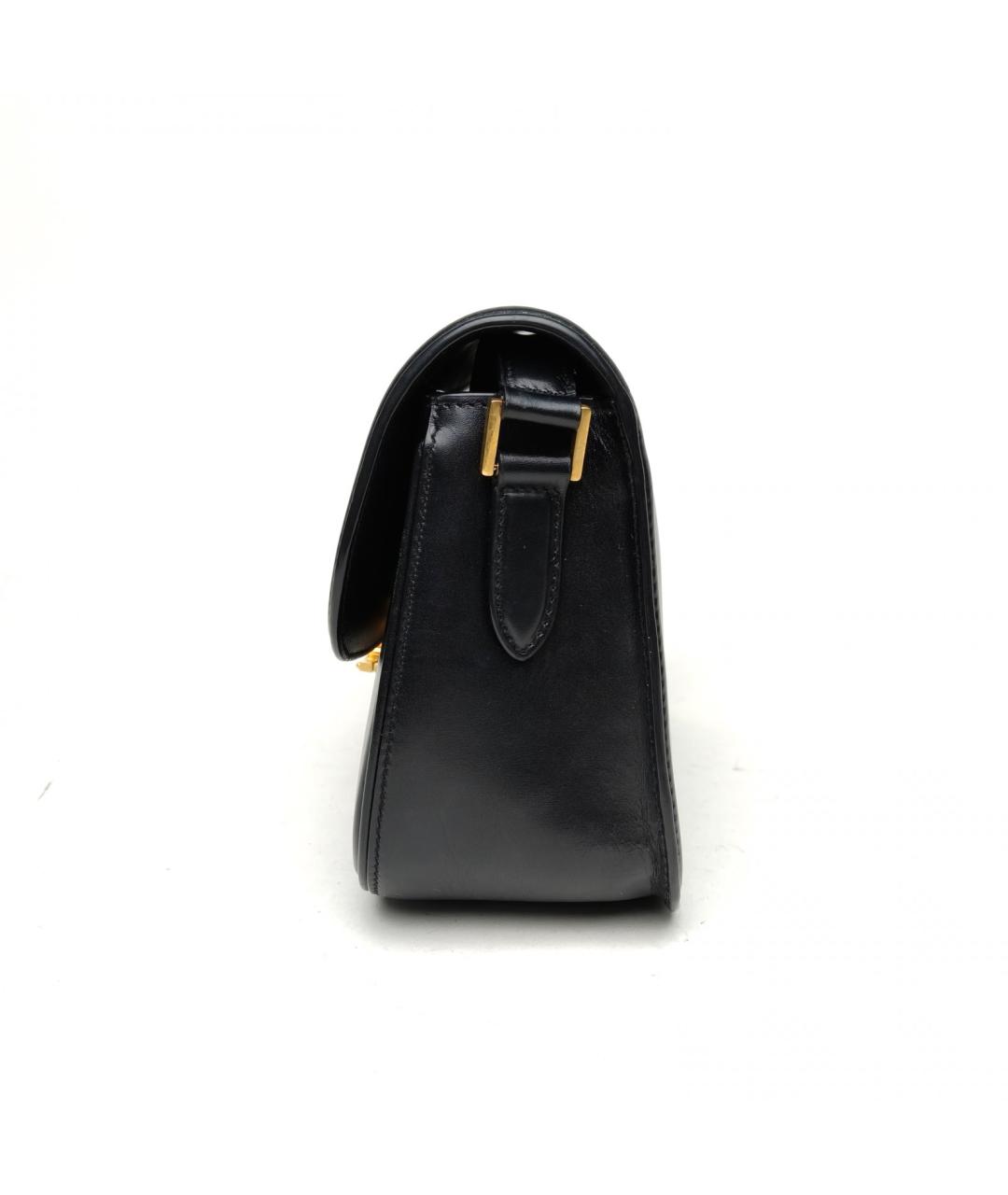 SAINT LAURENT Черная кожаная сумка через плечо, фото 3