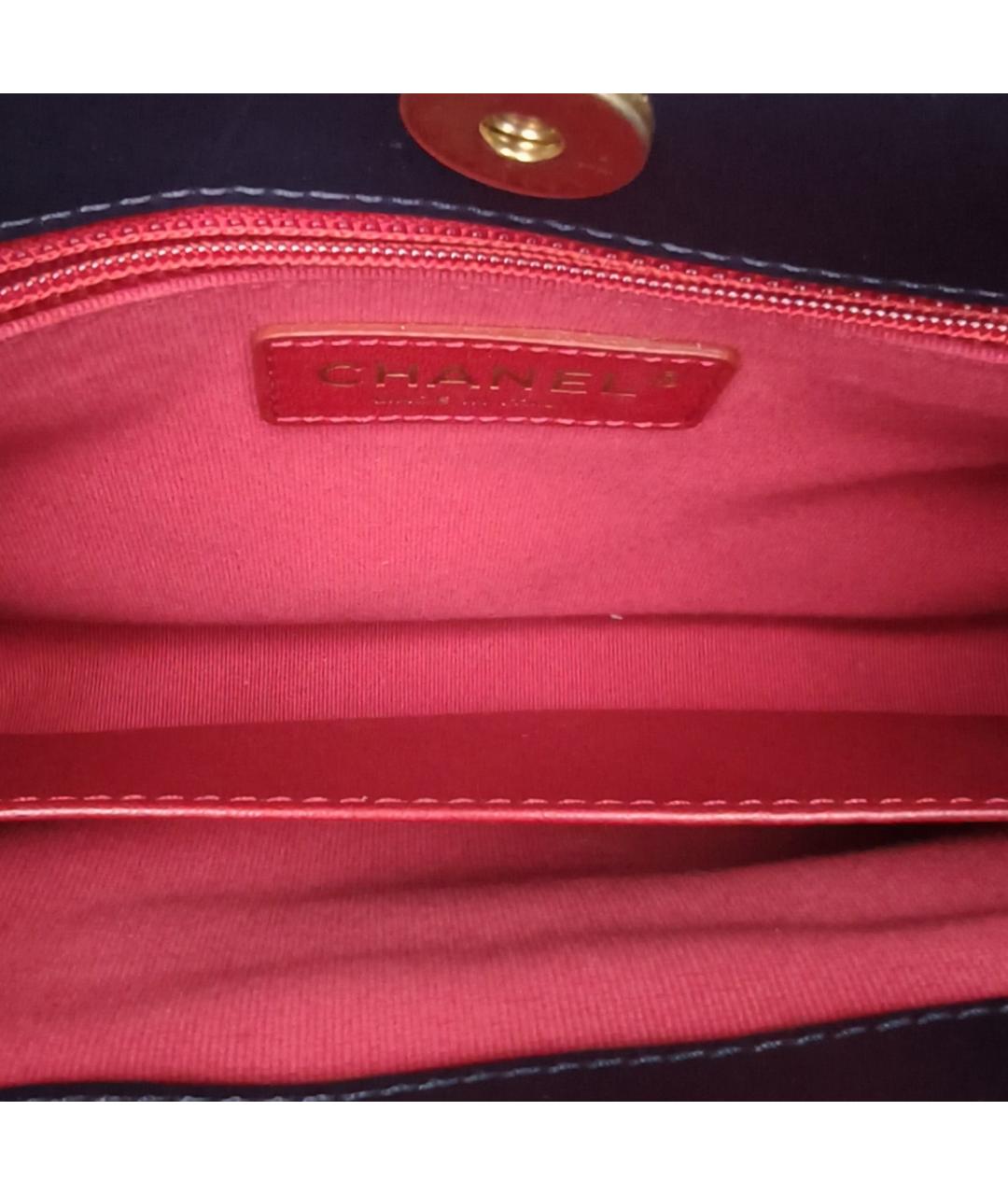 CHANEL Темно-синяя кожаная сумка через плечо, фото 8