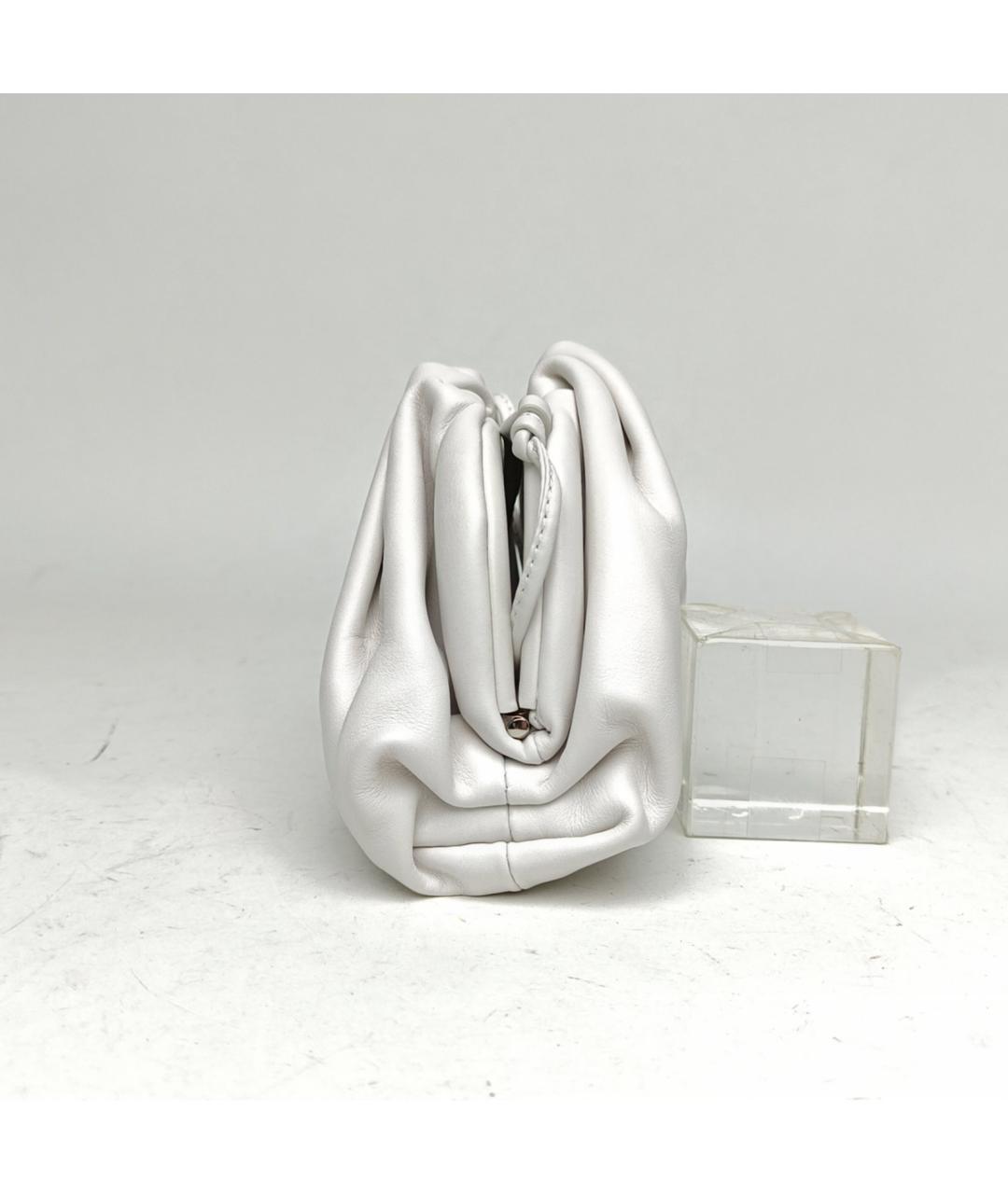 BOTTEGA VENETA Белая кожаная сумка через плечо, фото 3