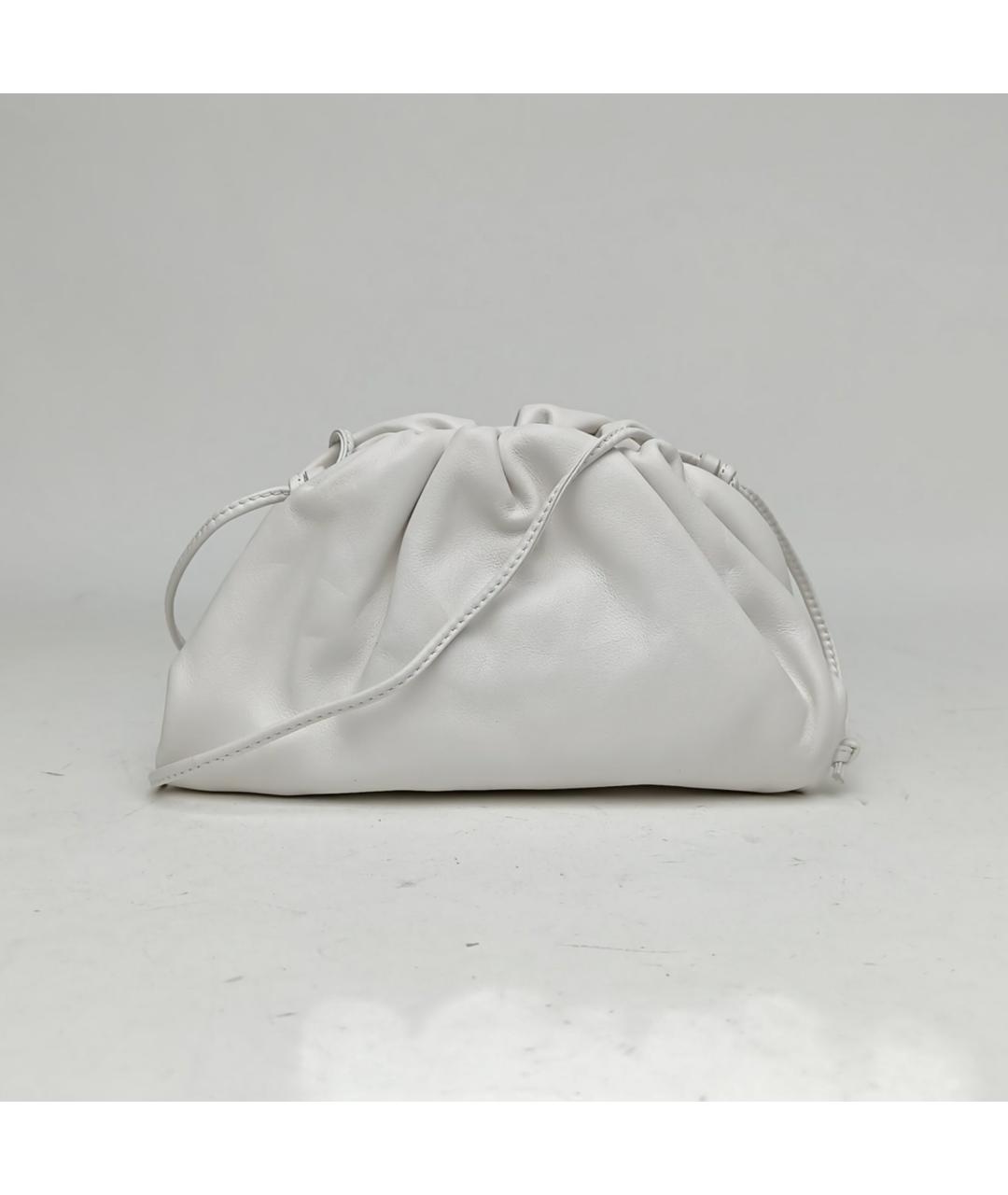 BOTTEGA VENETA Белая кожаная сумка через плечо, фото 2