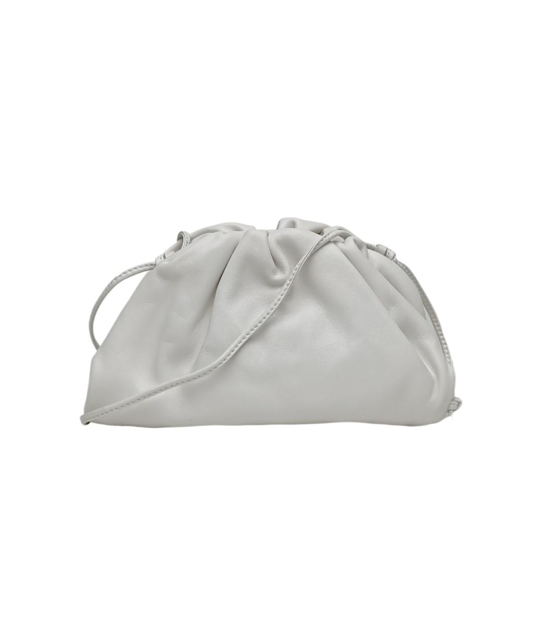 BOTTEGA VENETA Белая кожаная сумка через плечо, фото 10