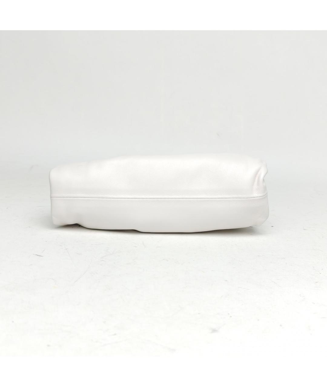 BOTTEGA VENETA Белая кожаная сумка через плечо, фото 6