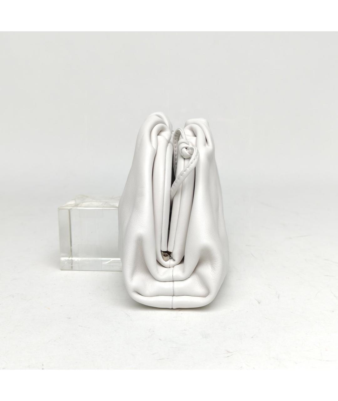 BOTTEGA VENETA Белая кожаная сумка через плечо, фото 5